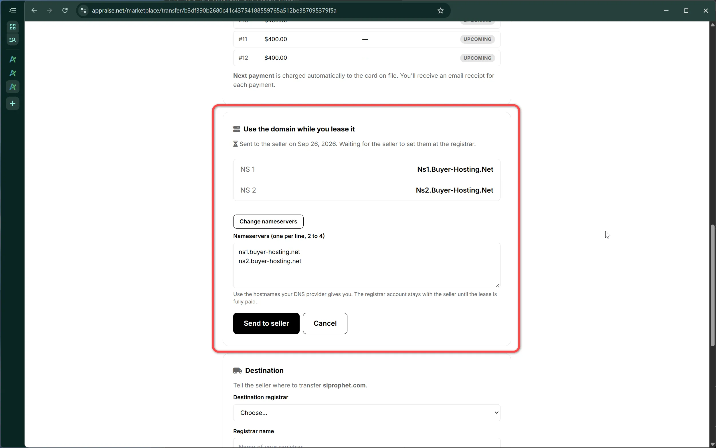 The same request from the buyer's side