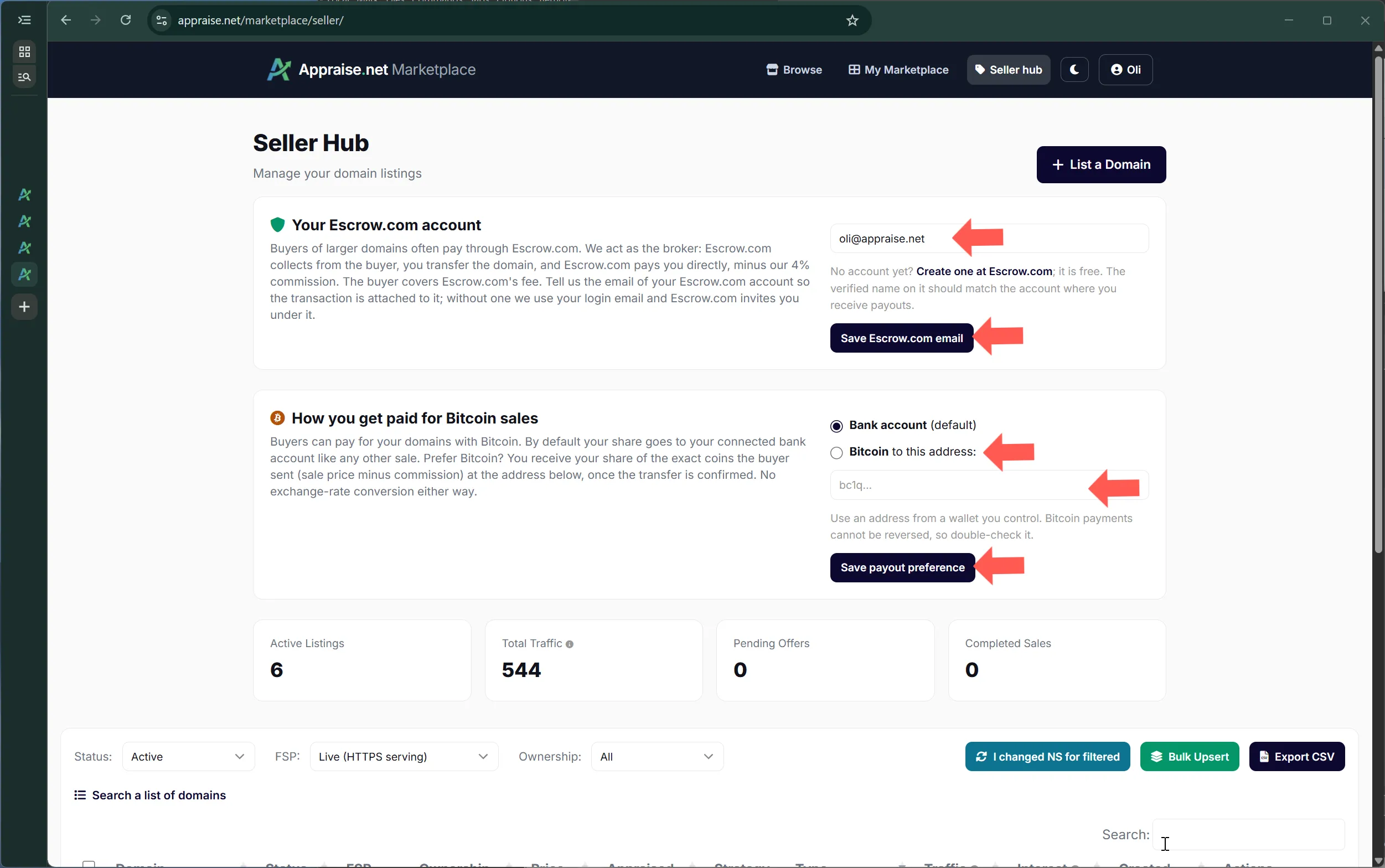 A seller dashboard with payouts enabled